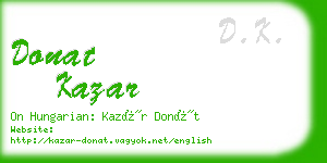 donat kazar business card
